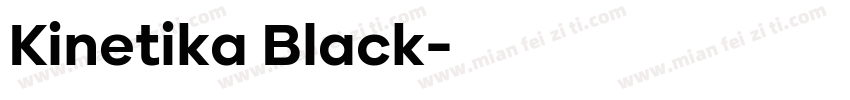 Kinetika Black字体转换